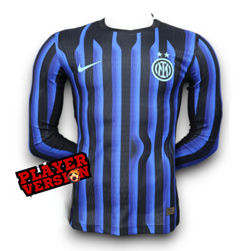 Inter Milan Home 2025/26 Player Jersey - Long Sleeve