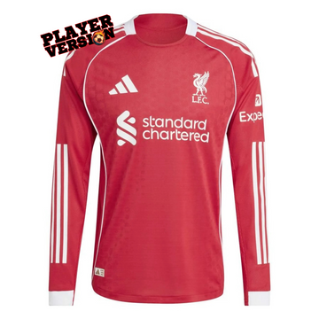 Liverpool Home Player Long Sleeve 25/26