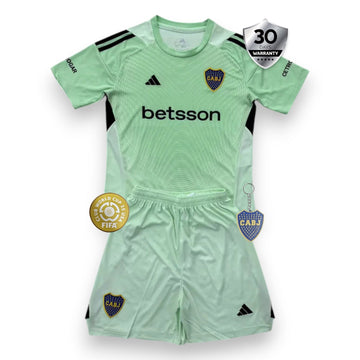 Boca Juniors Kids Goalkeeper Kit 2025/26 – Green