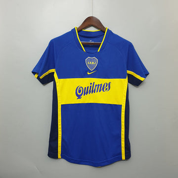 Boca Juniors 2001 Retro Home Soccer Jersey